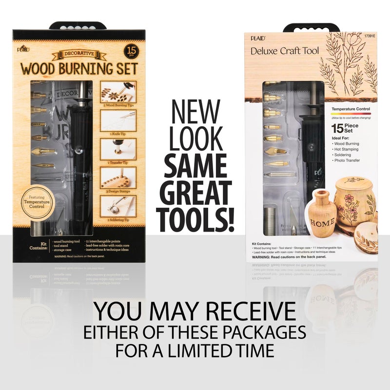 Plaid Decorative 15 pc. Wood Burning Set - Image 3